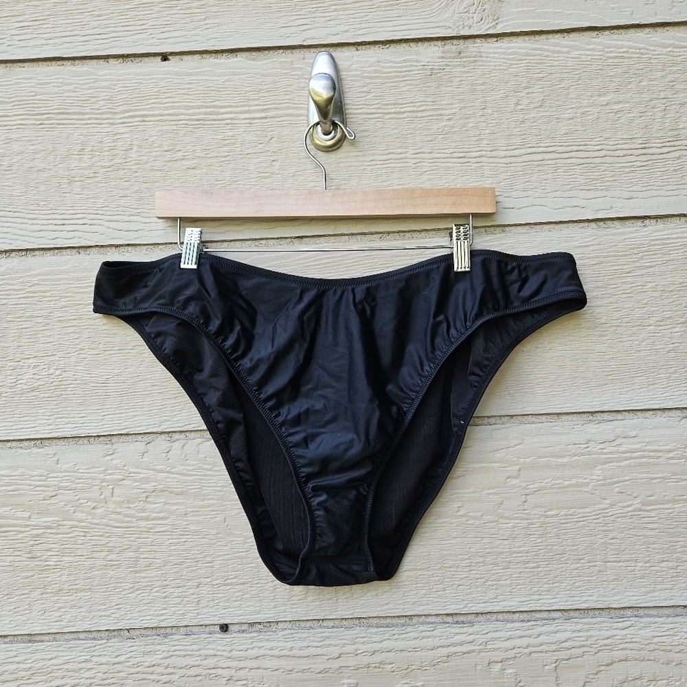 NWT J. Crew '90s high-leg bikini bottom black 3X